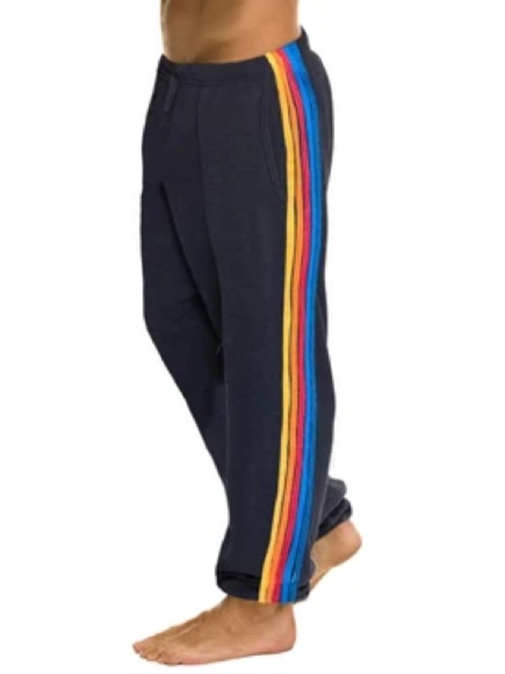 Men's Aviator Nation Five Stripe Navy Jogger Sweatpants